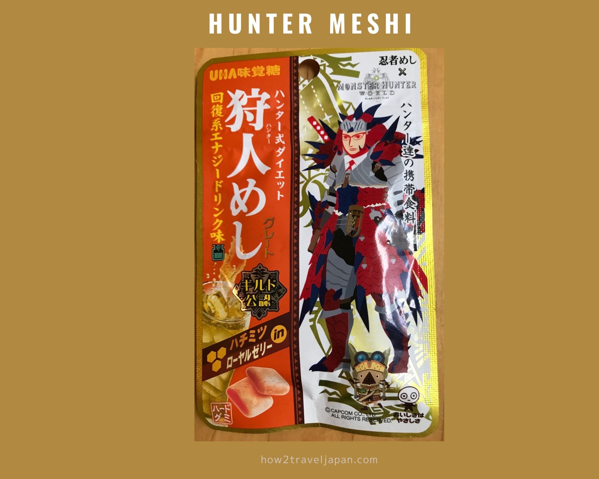You are currently viewing Hunter meshi from UHA Mikakuto, a hard gummy for Hunters