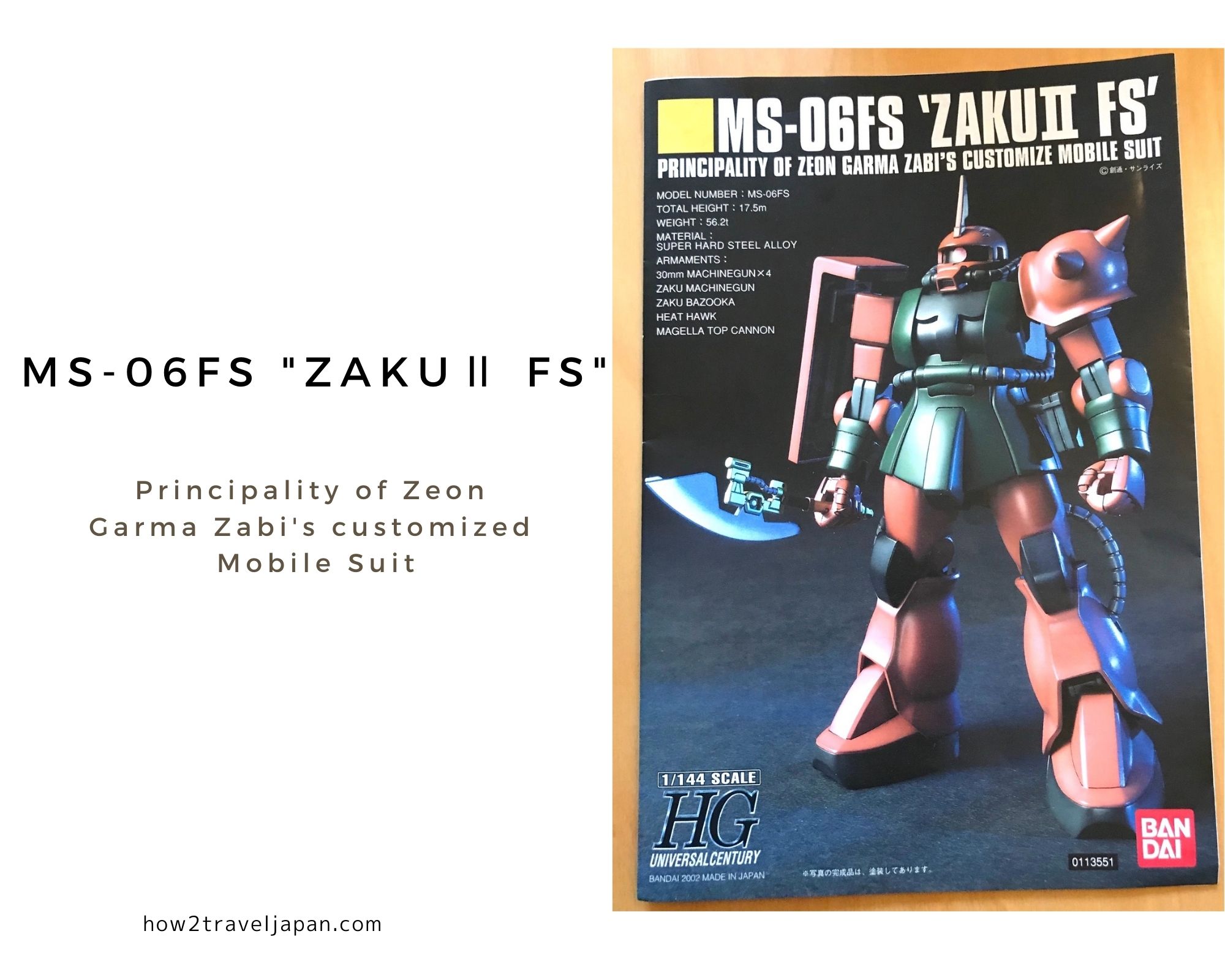 Read more about the article MS-06FS ZAKUⅡ FS, a Zaku customized for Garma Zabi?